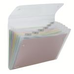 Rexel Ice Expanding Files Durable Polypropylene With Tabs 6 Pockets A4 Clear - Outer carton of 10 2102033