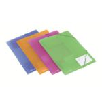 Rexel Ice Polypropylene Elasticated 4-Fold A4 File Assorted Colours (Pack 4) 2102050