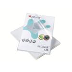 Rexel EcoDesk A4 Document Folders, Clear Embossed, Extra Strong 140mic, Recyclable, Cut Flush, L-Folder, Pack of 25 - Outer carton of 4 2102243