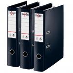 Rexel Choices Foolscap Lever Arch File, Black, 75mm Spine Width, No1 Power - Outer carton of 10 2115511