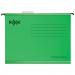 Rexel Classic A4 Reinforced Suspension Files for Filing Cabinets, 15mm V base, 100% Recycled Card, Green, Pack of 25