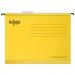 Rexel Classic Foolscap Reinforced Suspension Files for Filing Cabinets, 15mm V base, 100% Recycled Card, Yellow, Pack of 25