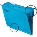 Rexel Classic A4 Reinforced Filing Cabinet Suspension Files with Dividers, 15mm V base, 100% Recycled Card, Blue, Pack of 10