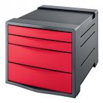 Rexel Choices 4 Drawer Cabinet, A4, Red 2115610