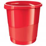 Rexel Choices Waste Bin, Plastic, 14 Litre Capacity, Red 2115618