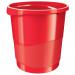 Rexel Choices Waste Bin, Plastic, 14 Litre Capacity, Red
