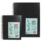 Derwent Big Book A4 Hard Back Sketch Book, Wire Bound Spine, 86 Sheets of Perforated Acid Free 110gsm Paper - Outer carton of 4 2301607