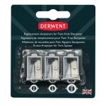 Derwent Replacement Sharpeners for Battery Operated Twin Hole Sharpener (3) - Outer carton of 12 2302353