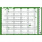 Sasco 2021/22 Fiscal Year Wall Planner with wet wipe Pen & sticker pack; Green; Board Mounted; 915W x 610mmH; 2410137