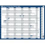 Sasco 2022 Super Compact Year Wall Planner with wet wipe pen & sticker pack; Poster Style; 400W x 285Hmm - Outer carton of 10