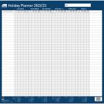 Sasco 2022/23 Fiscal Holiday Year Wall Planner with wet wipe Pen & sticker pack, Double Sided Poster Style, 412W x 416Hmm - Outer carton of 10 2410169