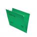 Rexel Foolscap Suspension Files with Tabs and Inserts for Filing Cabinets, 15mm V-base, Manilla, Green, Crystalfile Flexifile, Pack of 50