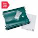 Rexel-Foolscap-Heavy-Duty-Suspension-Files-with-Tabs-and-Inserts-for-Filing-Cabinets-50mm-base-Polypropylene-Green-Crystalfile-Extra-Pack-of-25-3000112