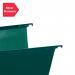 Rexel-Foolscap-Heavy-Duty-Suspension-Files-with-Tabs-and-Inserts-for-Filing-Cabinets-50mm-base-Polypropylene-Green-Crystalfile-Extra-Pack-of-25-3000112