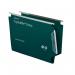 Rexel 330 Lateral Hanging Files with Tabs and Inserts, 30mm base, Polypropylene, Green, Crystalfile Extra, Pack of 25