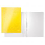Leitz WOW Card Flat File. High quality laminated card. 250 sheet capacity. A4. Yellow. - Outer carton of 10 30010016