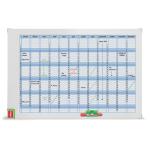 Nobo Performance Planning Board Annual Grid Magnetic Drywipe W900xH600mm 3048001
