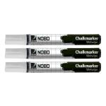 Nobo Chalk Marker - White (Pack of 3) 34438398