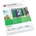 GBC Peel n Stick Gloss Laminating Pouches, A4, 2x125 (Pack of 100) 3747243