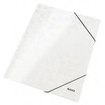 Leitz WOW 3 Flap Folder A4 250 Sheet Capacity Pearl White - Outer carton of 10 39820001