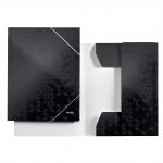 Leitz WOW Card 3-Flap Folder A4 Black - Outer carton of 10 39820095