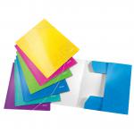 Leitz WOW 3 Flap Folder A4 Assorted (Pack 6) 39821099