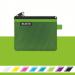 Leitz-WOW-2-pocket-Travel-Pouch-S-Size-14x105-cm-See-through-and-opaque-pockets-Green-Outer-carton-of-10-40110054