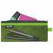 Leitz WOW 2-pocket Travel Pouch M. Size: 21x8.5 cm. See-through and opaque pockets. Green - Outer carton of 10