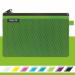 Leitz-WOW-2-pocket-Travel-Pouch-L-Size-23x15-cm-See-through-and-opaque-pockets-Green-Outer-carton-of-10-40130054