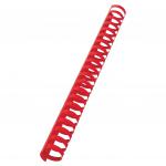 GBC CombBind Binding Combs, 25mm, 225 Sheet Capacity, A4, 21 Ring, Red (Pack of 50) 4028222
