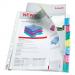 Esselte-Index-with-8-Tabbed-Pockets-A4-Polypropylene-Glass-Clear-Outer-carton-of-10-414150