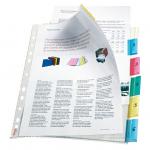 Esselte Index with 6 Tabbed Pockets A4 Polypropylene Glass Clear - Outer carton of 10 414160