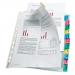 Esselte-Index-with-12-Tabbed-Pockets-A4-Polypropylene-Glass-Clear-Outer-carton-of-10-414170