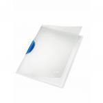 Leitz ColorClip Magic. Polypropylene. Translucent cover and clip. 30 sheet capacity. A4. Blue - Outer carton of 6 41740035
