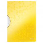 Leitz WOW ColorClip. Polypropylene. 30 sheet capacity. A4.  Yellow. - Outer carton of 10 41850016