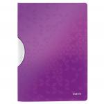 Leitz WOW Colorclip File A4 Polypropylene 30 Sheet Capacity Purple - Outer carton of 10 41850062