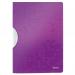 Leitz WOW Colorclip File A4 Polypropylene 30 Sheet Capacity Purple - Outer carton of 10