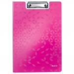 Leitz WOW Clipfolder with Cover A4 - Metallic Pink - Outer carton of 10 41990023