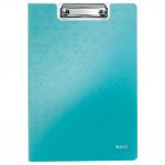 Leitz WOW Clipfolder with Cover A4 - Metallic Ice Blue - Outer carton of 10 41990051