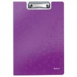 Leitz WOW Clipfolder with Cover A4 - Metallic Purple - Outer carton of 10 41990062