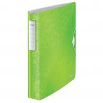 Leitz Active WOW SoftClick Ring Binder, 30 mm, 4 D Ring, A4, Green - Outer carton of 5 42400054