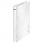 Leitz WOW Ring Binder A4 Maxi 2 D-Ring Size 25mm for 250 Sheets Pearl White - Outer carton of 10 42410001