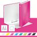 Leitz-WOW-Ring-Binder-A4-Maxi-2-D-Ring-Size-25mm-for-250-Sheets-Pink-Metallic-Outer-carton-of-10-42410023