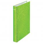 Leitz WOW Ring Binder Laminated. 25 mm, 2 D Ring mechanism. A4. Green - Outer carton of 10 42410054
