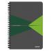 Leitz Office Notebook, Wirebound, 90 sheets, Ruled, 90gsm Ivory Paper, A5 Green - Outer carton of 5