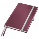 Leitz Style Notebook Hard Cover A5 ruled  garnet red - Outer carton of 5 44850028