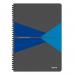 Leitz Office Notebook A4 ruled, wirebound with Polypropylene cover 90 sheets. Assorted - Outer carton of 5