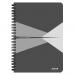 Leitz Office Notebook A5 ruled, wirebound with Polypropylene cover 90 sheets. Grey - Outer carton of 5