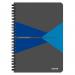 Leitz Office Notebook A5 ruled, wirebound with Polypropylene cover 90 sheets. Assorted - Outer carton of 5