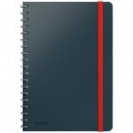 LEITZ Cosy Notebook wirebound HC size L (B5) velvet grey ruled 45270089